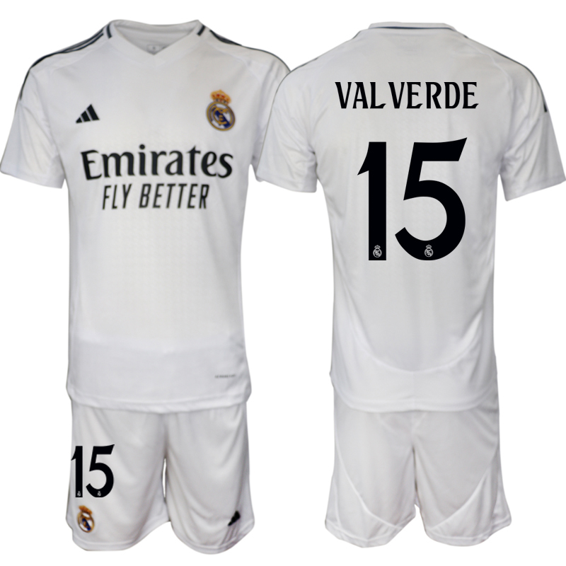 Men 2024-2025 Club Real Madrid home White #15 Soccer Jersey->real madrid jersey->Soccer Club Jersey